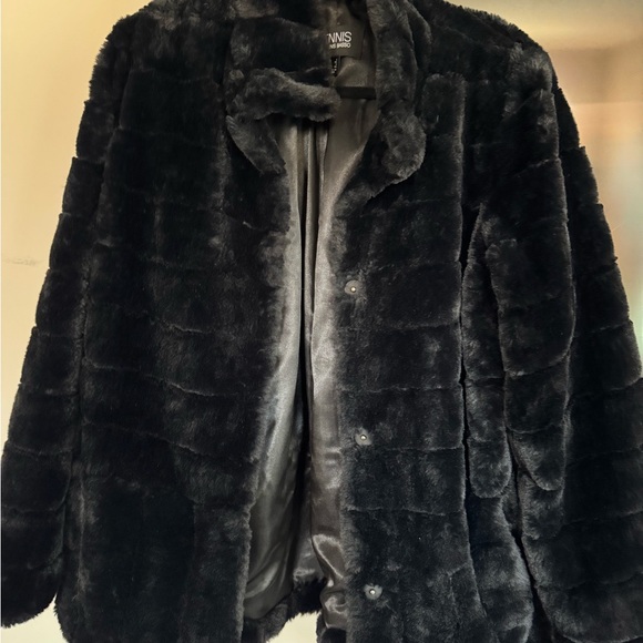 Dennis Basso Pelted Faux Fur Jacket - size L - Picture 2 of 4